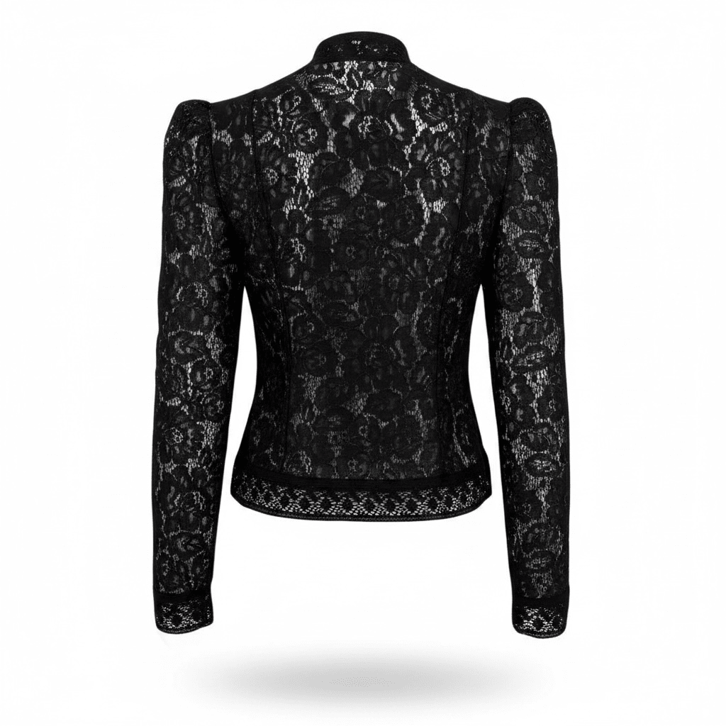 "Nocturnal Bloom" Lace Top - Spitzenbluse - The Femme Club
