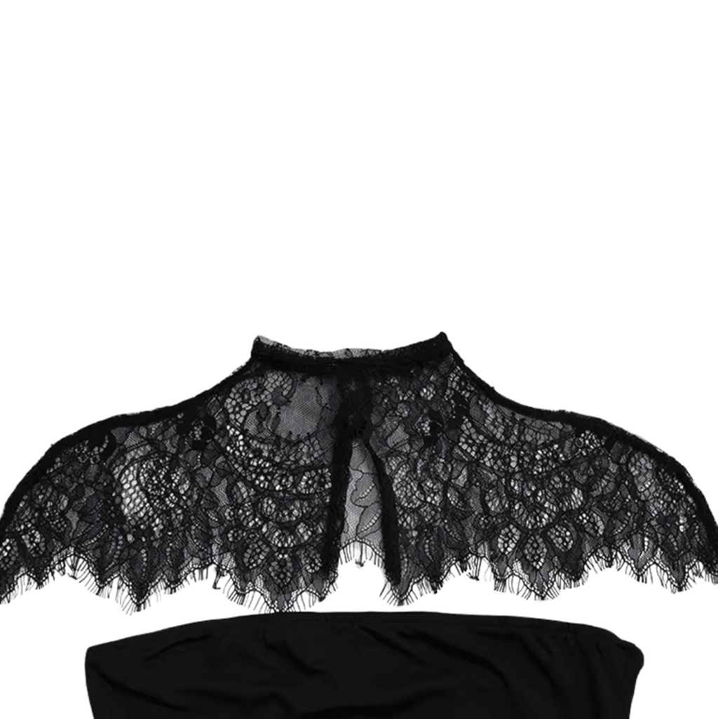 "Noir Élan" Spitzenkleid - Spitzenkleid - The Femme Club