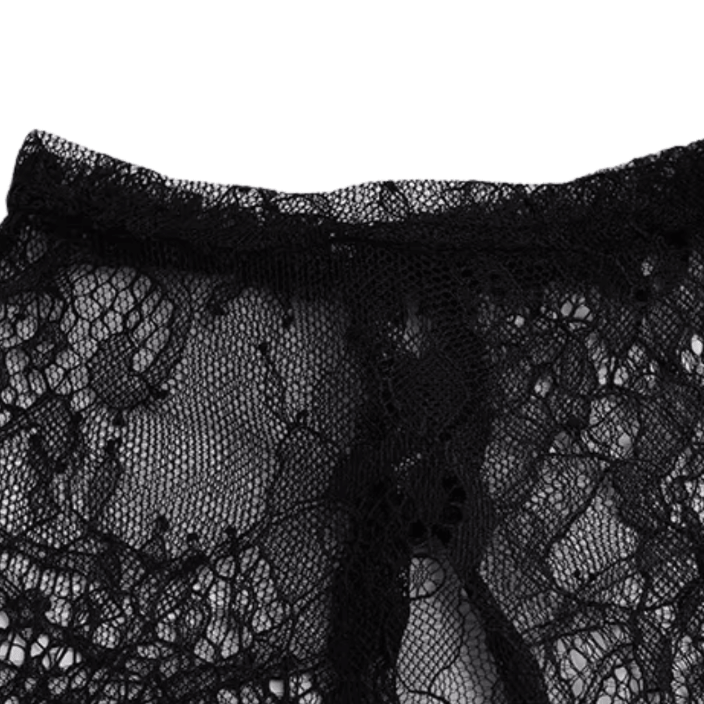 "Noir Élan" Spitzenkleid - Spitzenkleid - The Femme Club