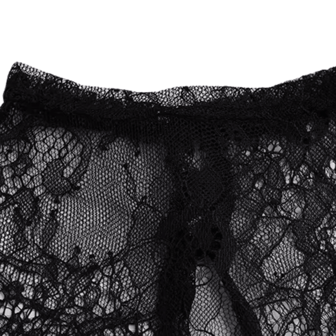 "Noir Élan" Spitzenkleid - Spitzenkleid - The Femme Club