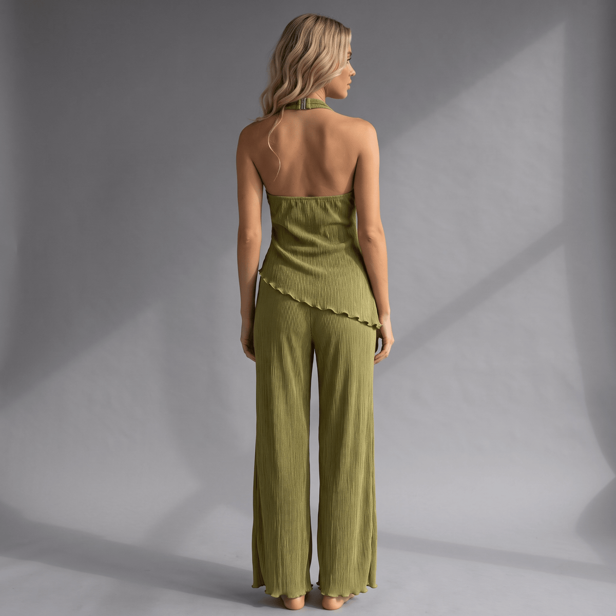 "Olive Muse" Zweiteiler Set - Damen Zweiteiler Set - The Femme Club