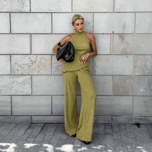 "Olive Muse" Zweiteiler Set - Damen Zweiteiler Set - The Femme Club