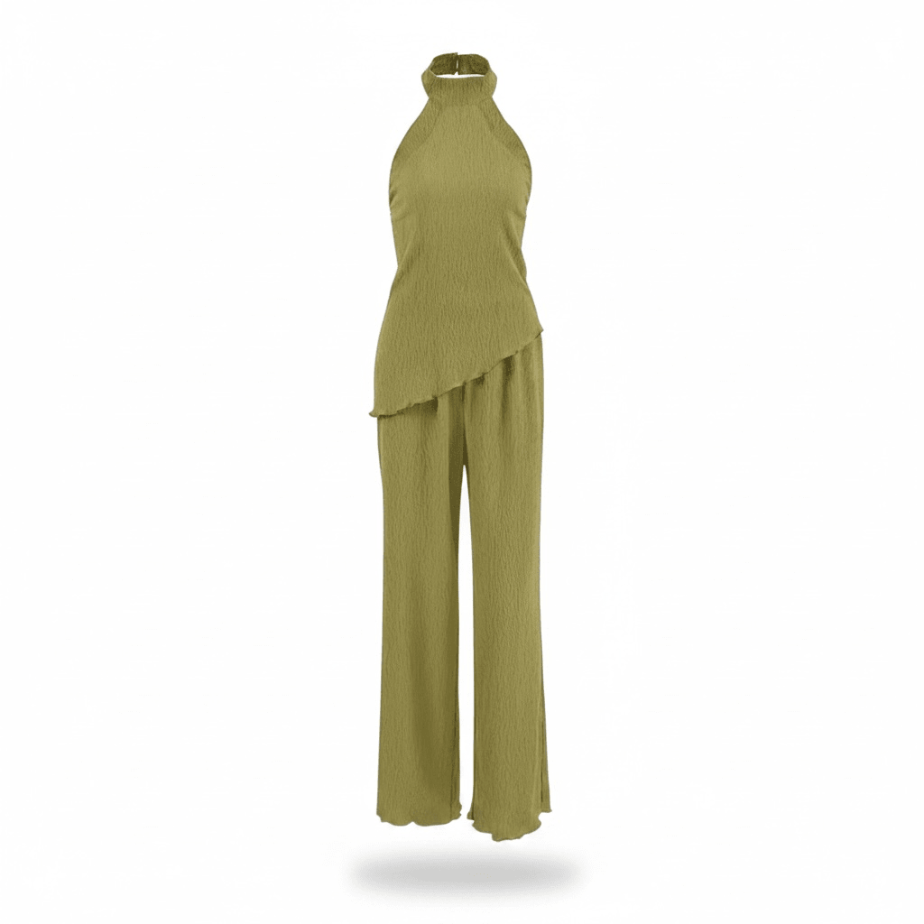 "Olive Muse" Zweiteiler Set - Damen Zweiteiler Set - The Femme Club