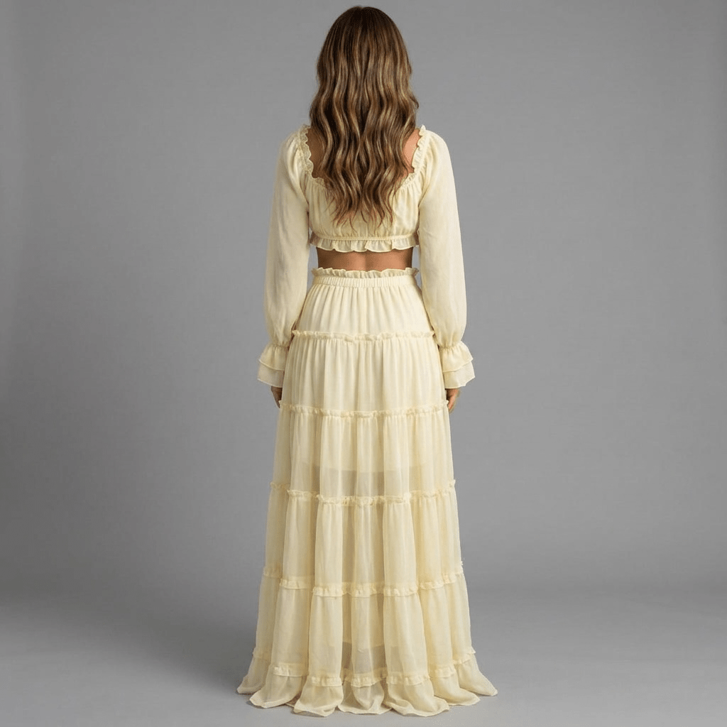 "Riviera" Maxi Set - 2-teiliges Off-Shoulder Maxi Set - The Femme Club
