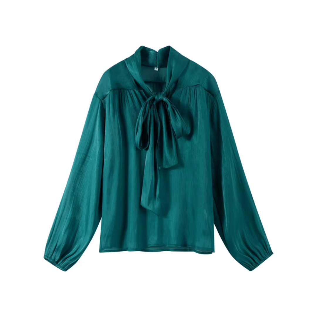 Seraphina Silk Glow Dress - Minikleid mit Schleife - The Femme Club