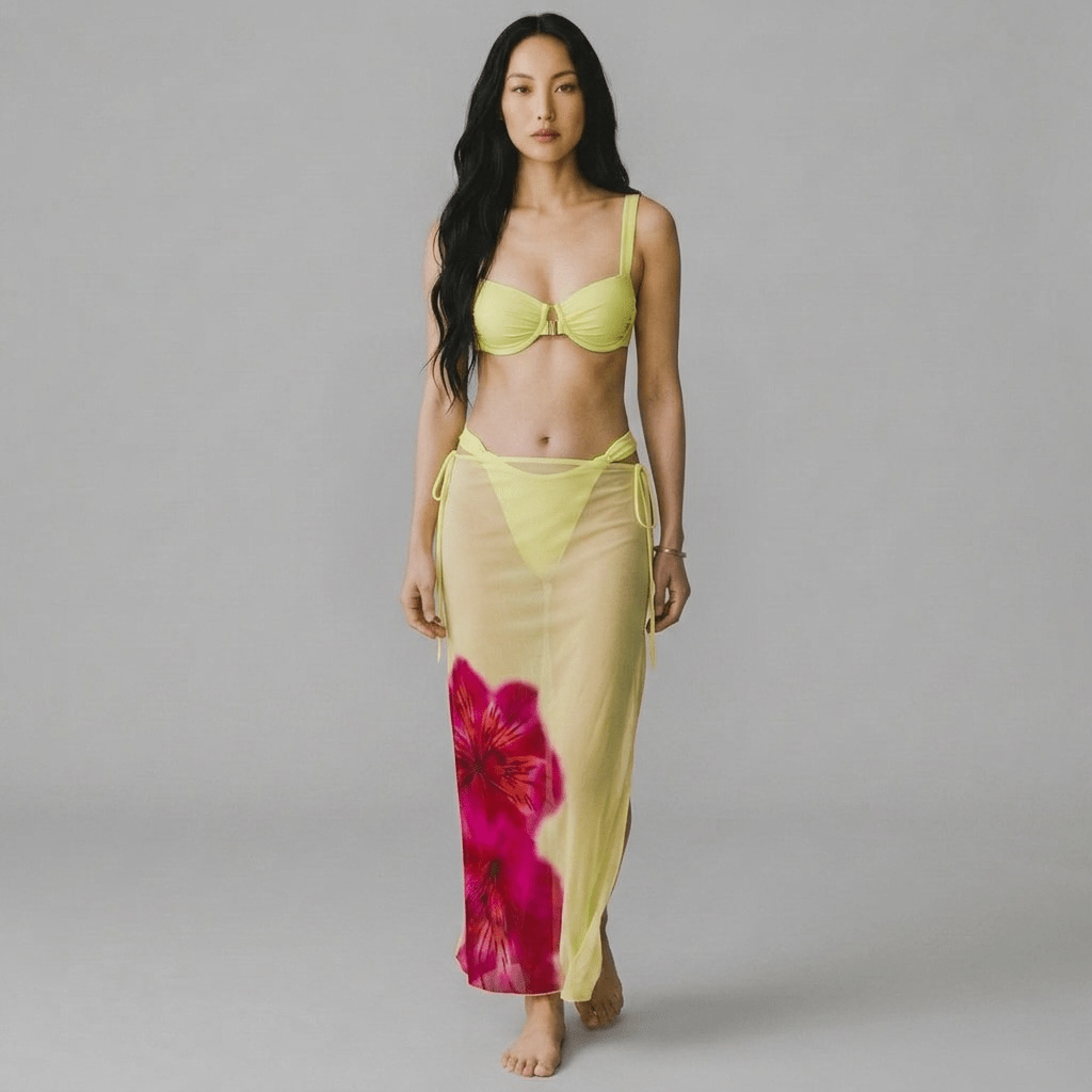 Swim Set "Elvona" - Zweiteiliges Bikini-Set mit Maxirock - The Femme Club