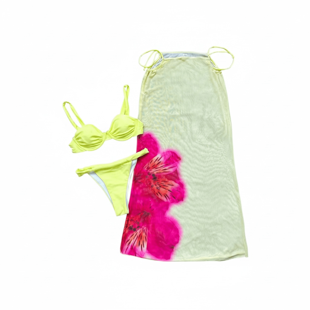 Swim Set "Elvona" - Zweiteiliges Bikini-Set mit Maxirock - The Femme Club