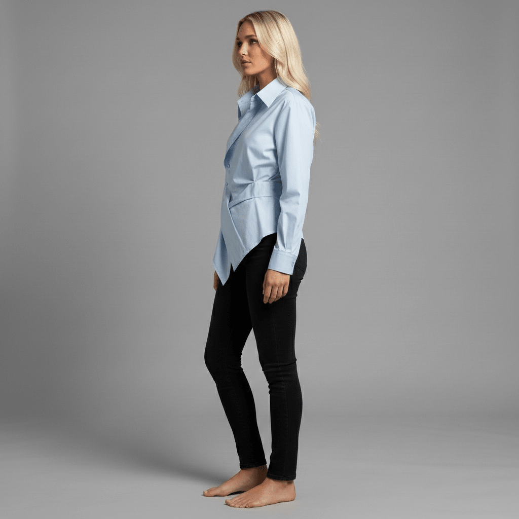 Taillierte Wickelbluse mit Reverskragen - Damenbluse - The Femme Club
