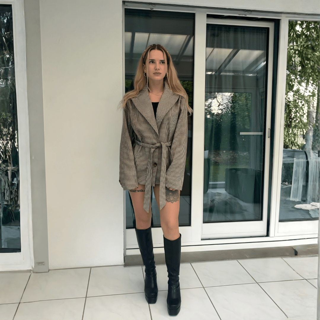 "The Femme Club" – Signature Structure Set - Blazer - Shorts Set Damen - The Femme Club