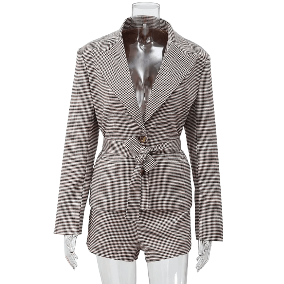 "The Femme Club" – Signature Structure Set - Blazer - Shorts Set Damen - The Femme Club