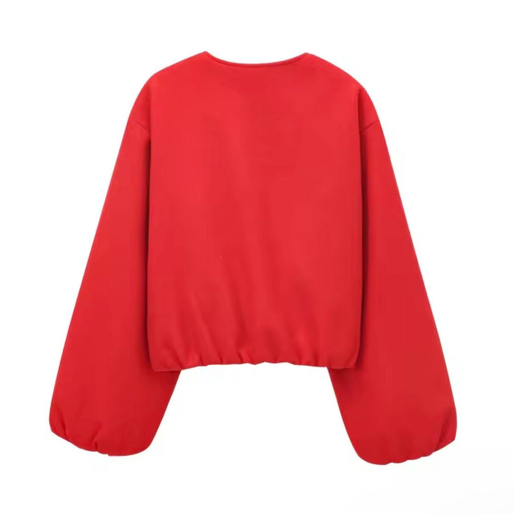 „Trendy“ Oversized Bomberjacke mit Reißverschluss - Damenjacke - The Femme Club