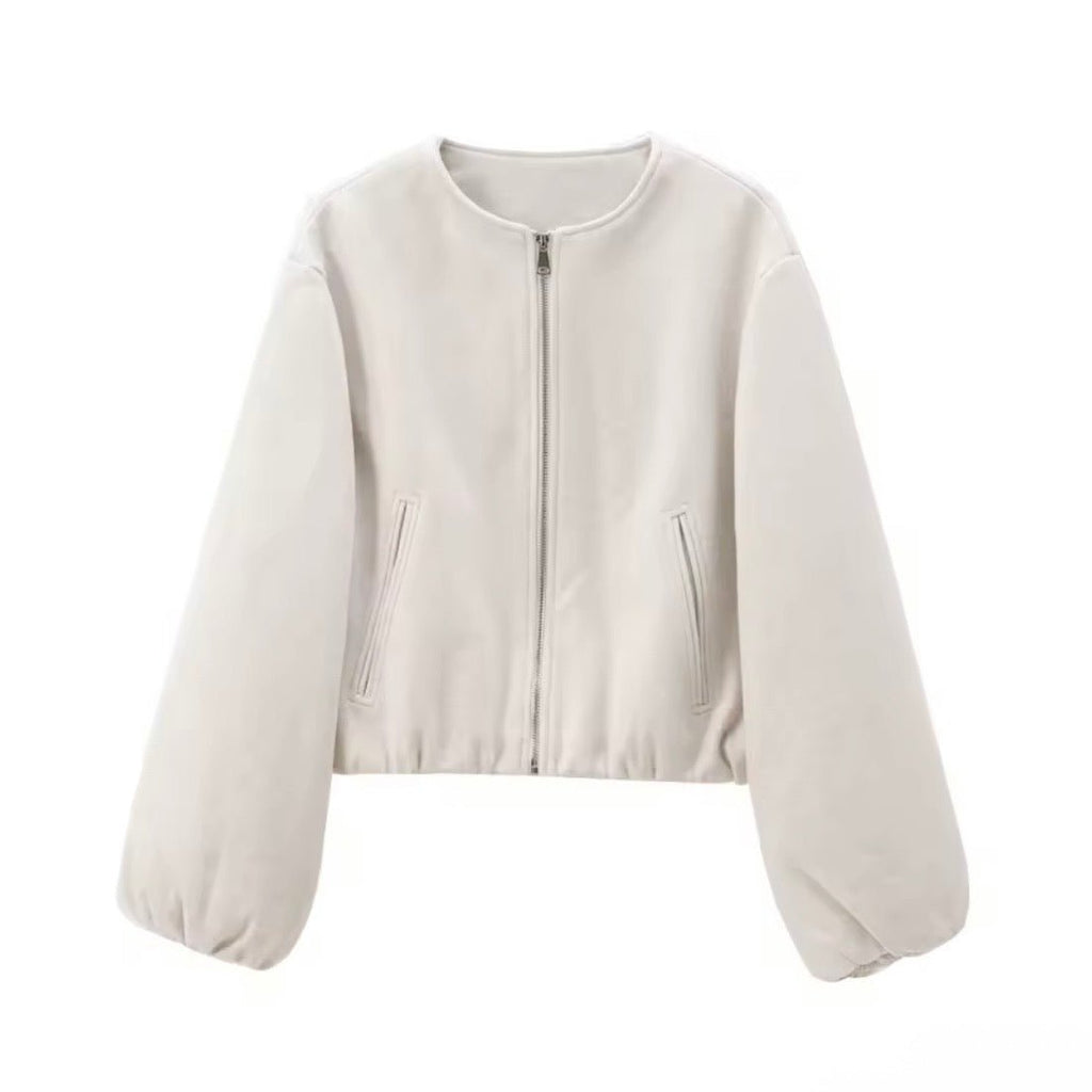 „Trendy“ Oversized Bomberjacke mit Reißverschluss - Damenjacke - The Femme Club