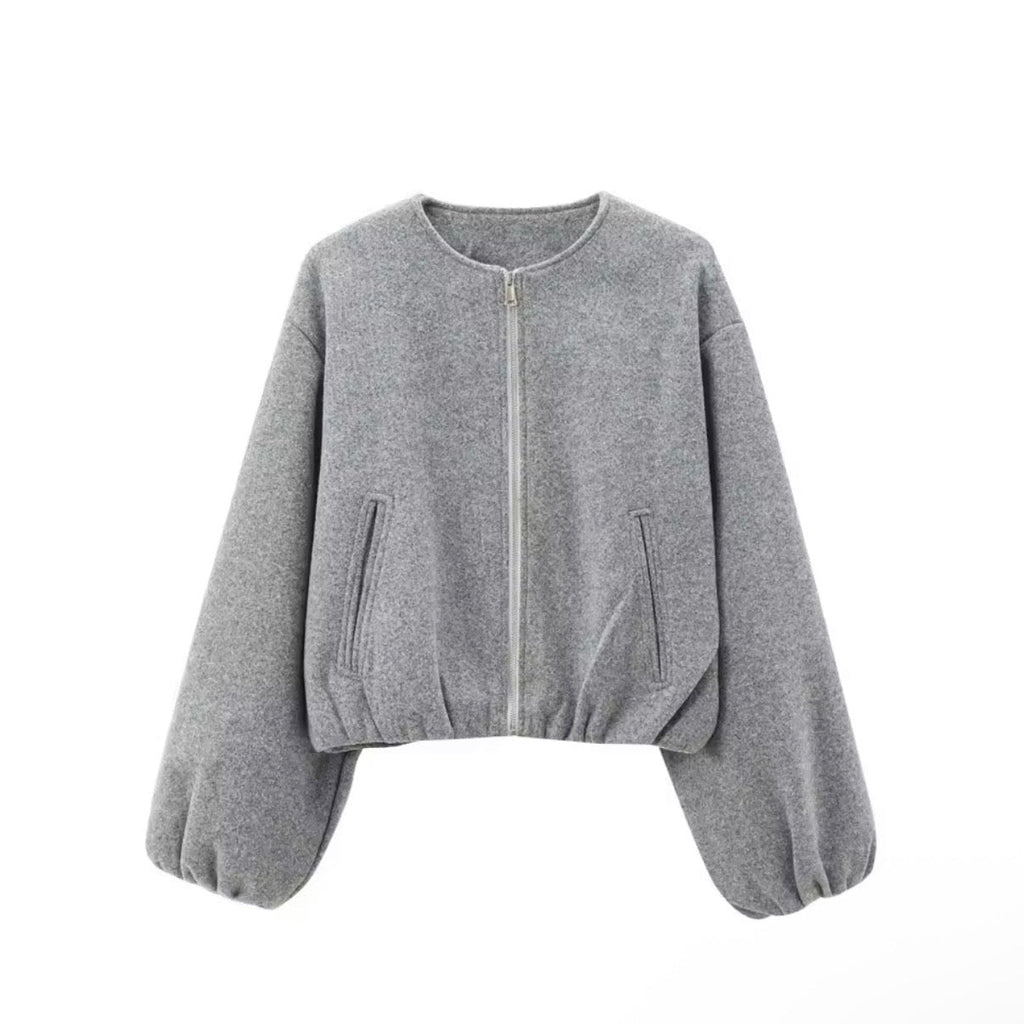 „Trendy“ Oversized Bomberjacke mit Reißverschluss - Damenjacke - The Femme Club