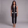 "Valencia" Sculpt Button Dress - Midikleid Damen - The Femme Club