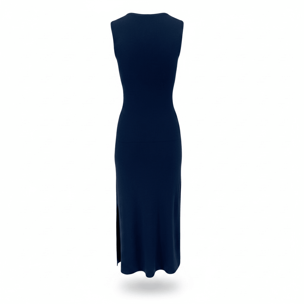 "Valencia" Sculpt Button Dress - Midikleid Damen - The Femme Club