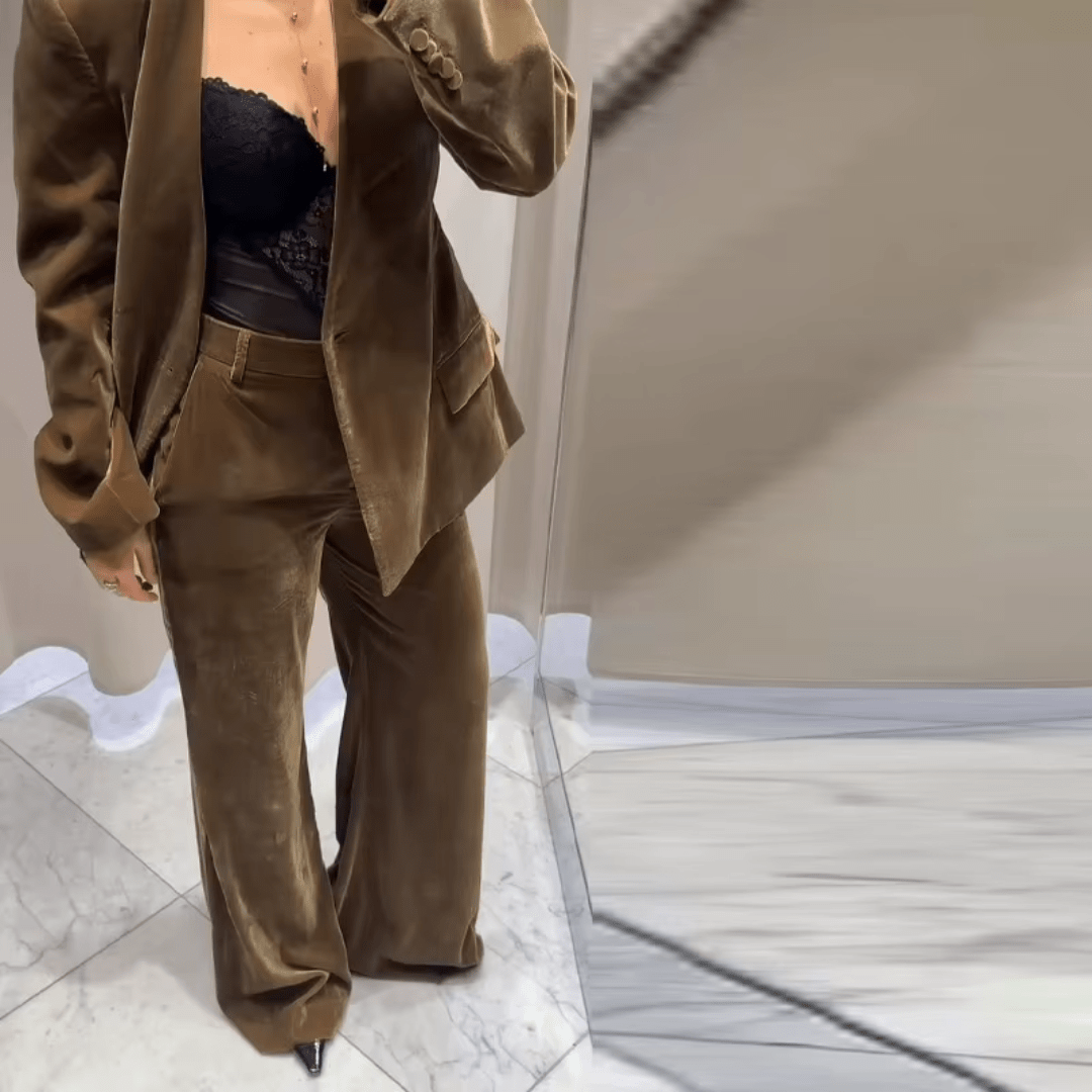 "Velvet Authority" Blazer Set - Hosenanzug - The Femme Club