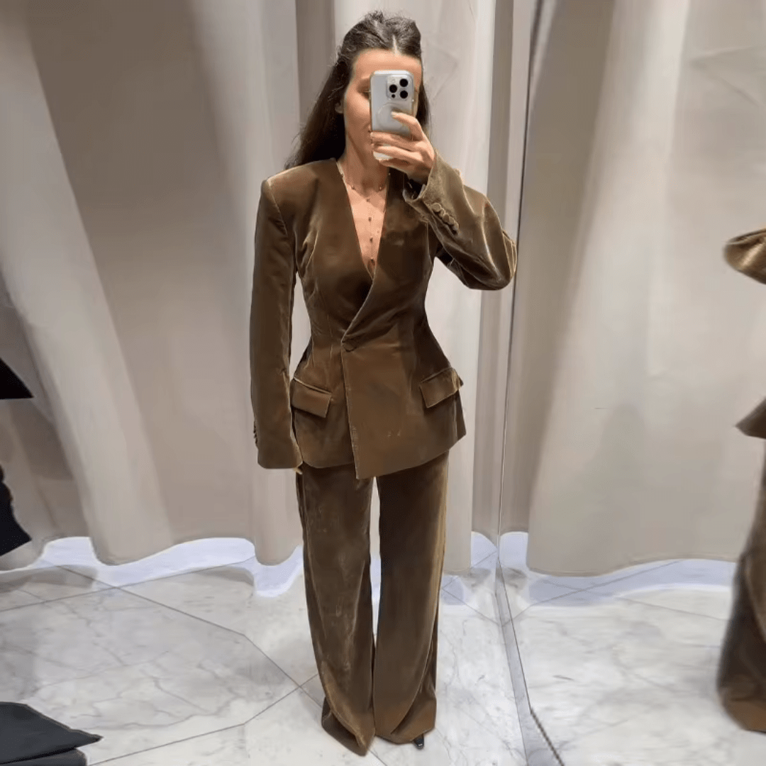 "Velvet Authority" Blazer Set - Hosenanzug - The Femme Club