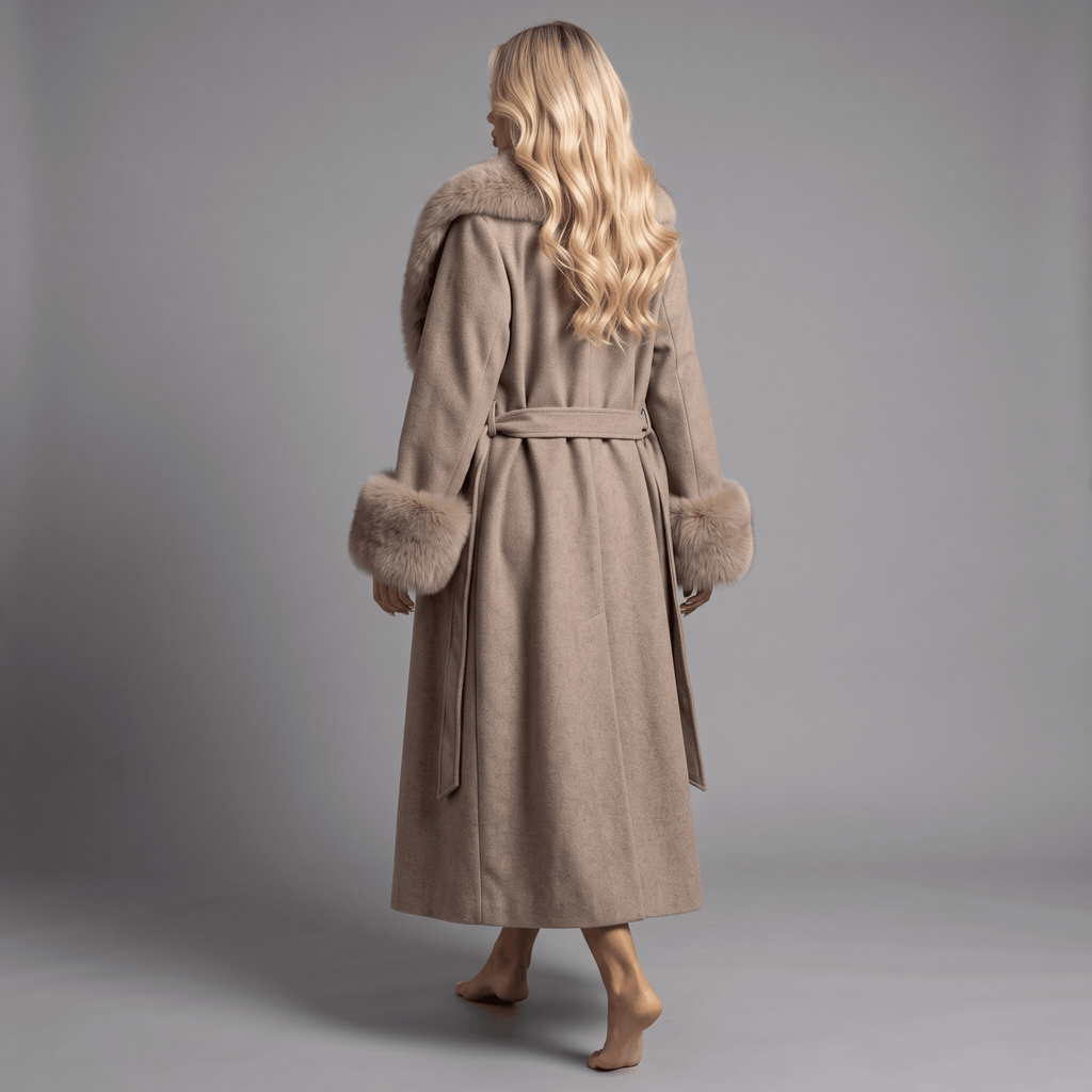 „Winter Muse“ Faux-Fur Wrap Coat - Wrap Coat - The Femme Club