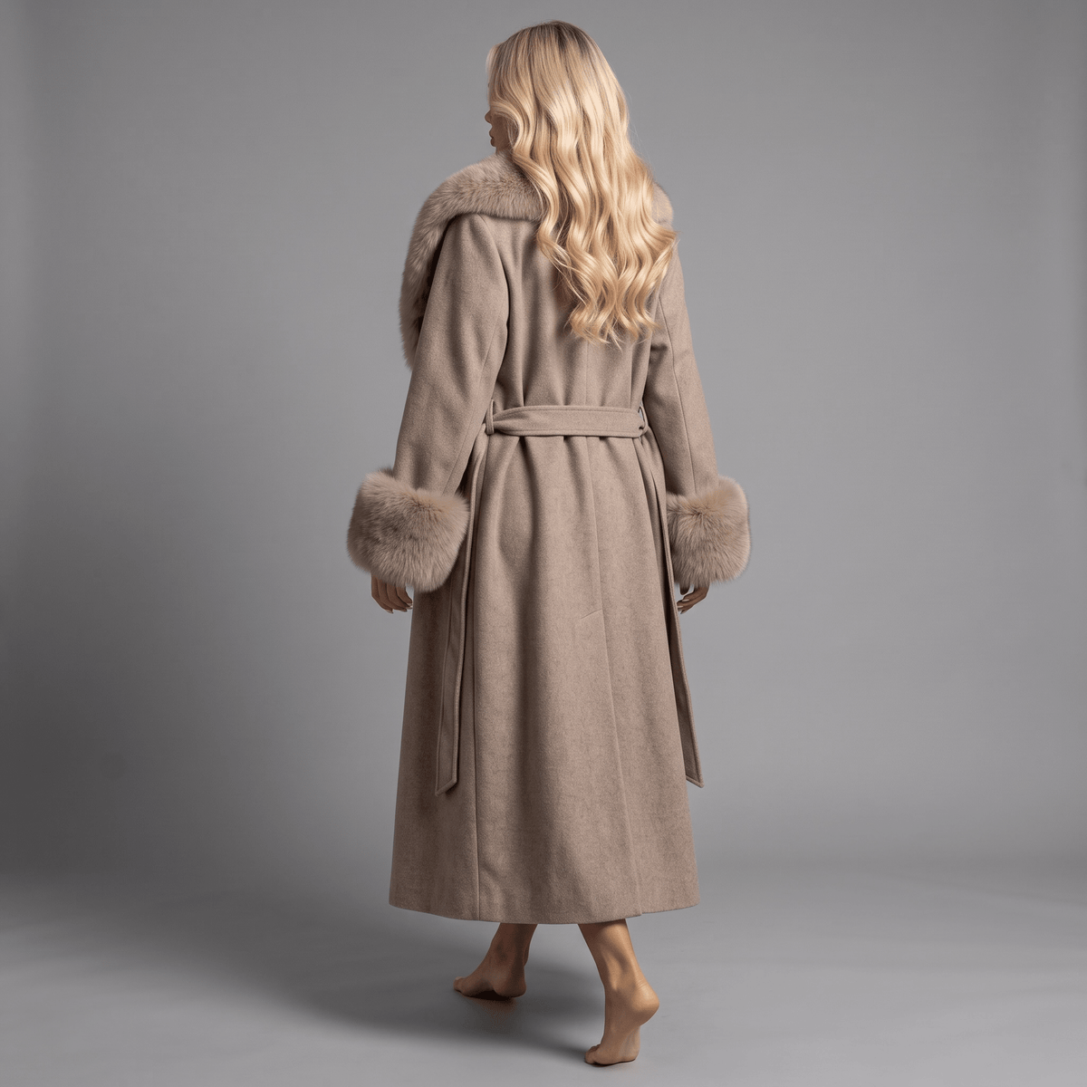 „Winter Muse“ Faux-Fur Wrap Coat - Wrap Coat - The Femme Club
