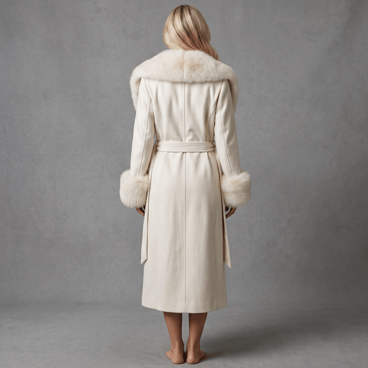 „Winter Muse“ Faux-Fur Wrap Coat - Wrap Coat - The Femme Club